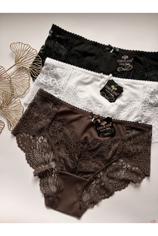 Трусики слипы из микрофибры и кружева Coeur Joie 2606